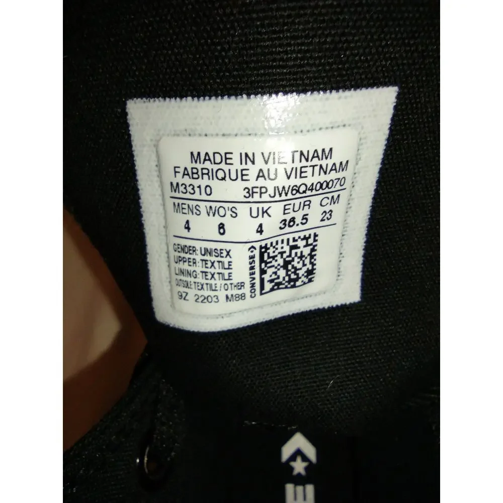 Size 4 Men's 6 Womens- Converse Chuck Taylor All Star High All Black New In Box